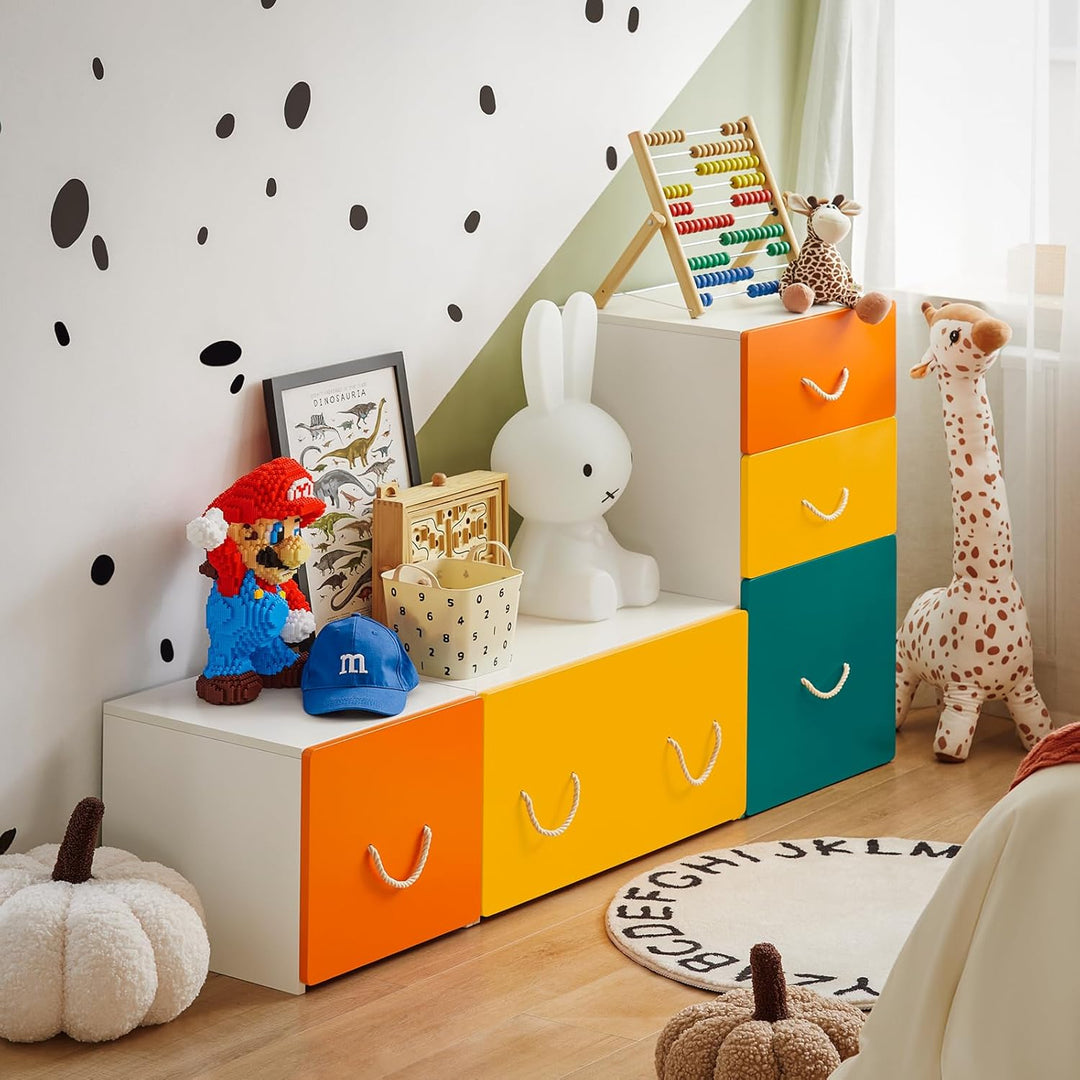 SoBuy KMB74-W Kinder Spielzeugtruhe Spielzeugkiste mit Deckel Aufbewahrungsbox Kinder Spielzeugbox S