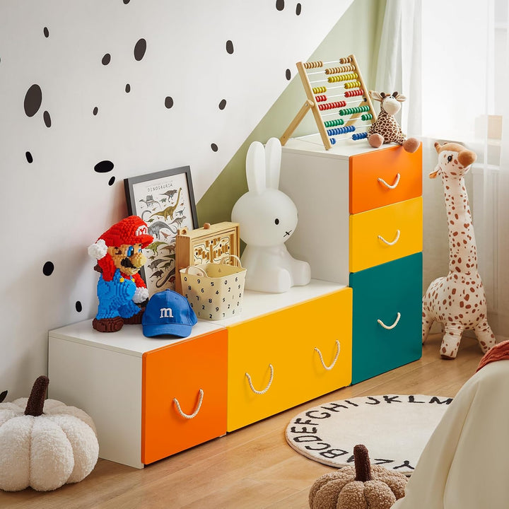 SoBuy KMB74-W Kinder Spielzeugtruhe Spielzeugkiste mit Deckel Aufbewahrungsbox Kinder Spielzeugbox S