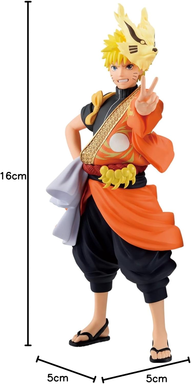 BANPRESTO, Naruto Uzumaki Naruto Shippuden Actionfigur (Animation 20Th Anniversary Costume), 16 cm,