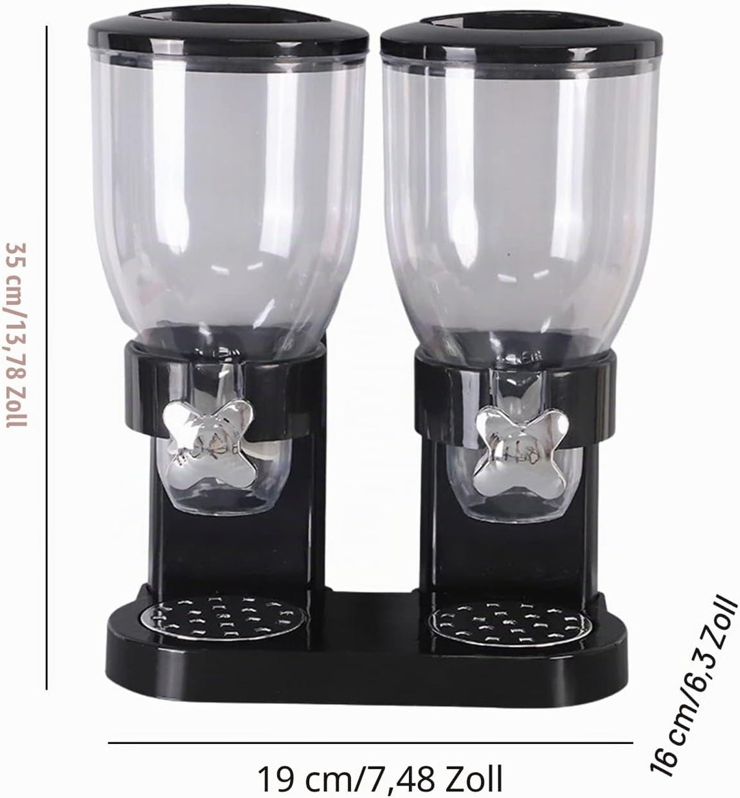Müslispender - 2 L Doppelter Müslispender Cerealienspender Cornflakes Spender Müsli Dispenser Getrei