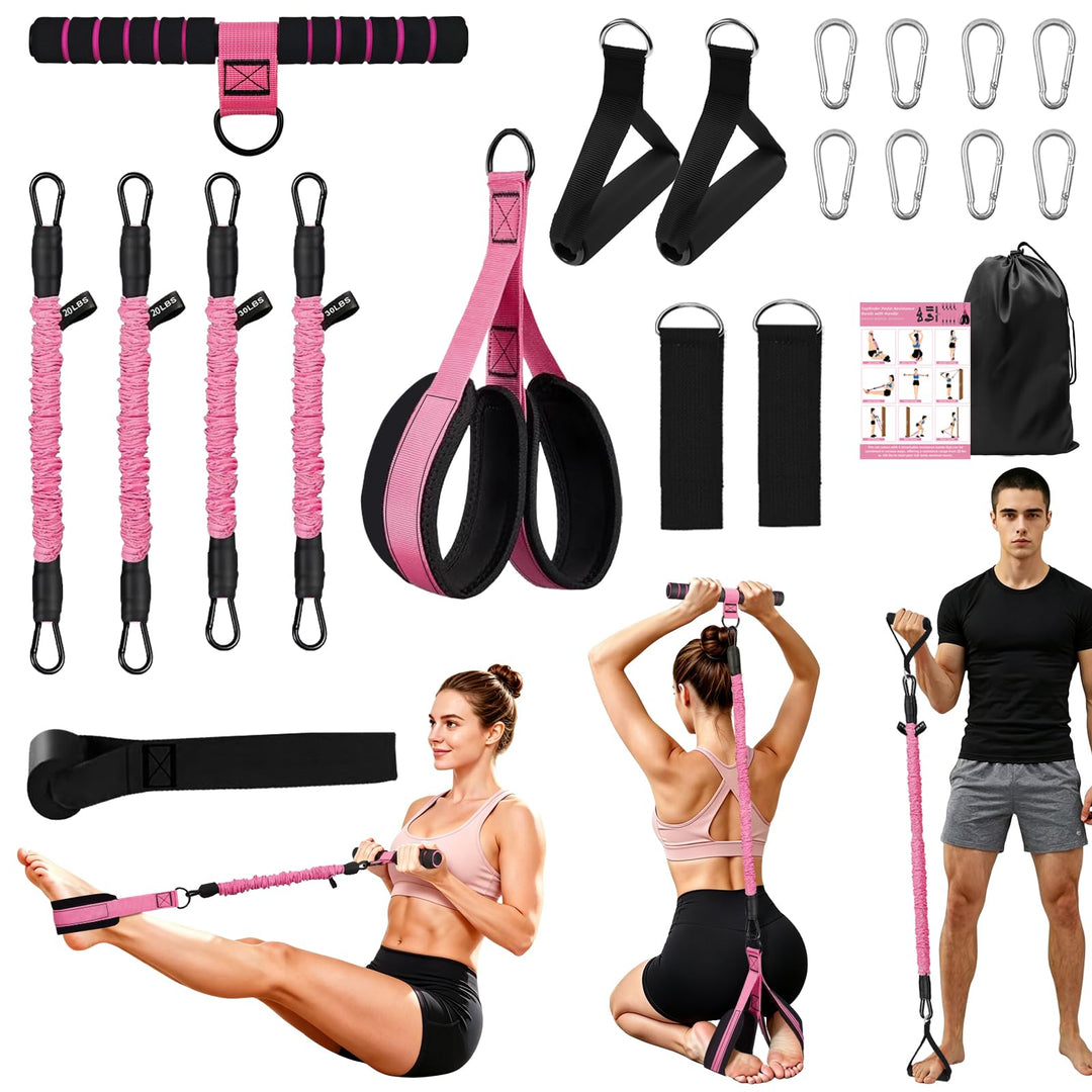 Pedal Widerstandsband mit Griff Set für Frauen Bauchtrainer | Pedalwiderstandsgerät für Bauch Taille