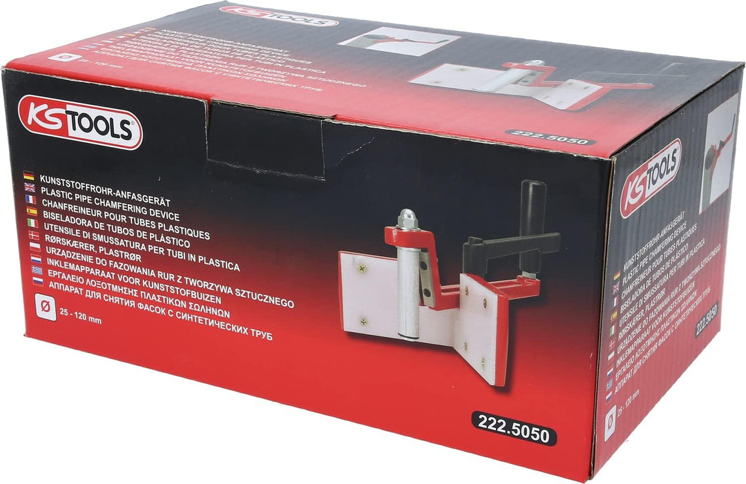KS Tools 222.5050 Kunststoffrohr-Anfasgerät Ø 25-120mm, 176mm