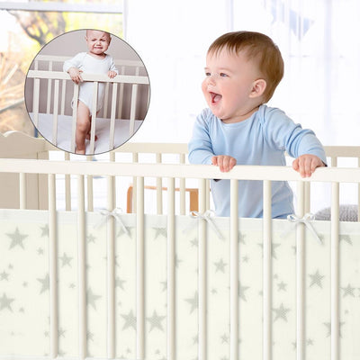 Vicloon Bettumrandung Nestchen, Nestchen für Kinderbetten Kantenschutz Baby Babybett, Atmungsaktive