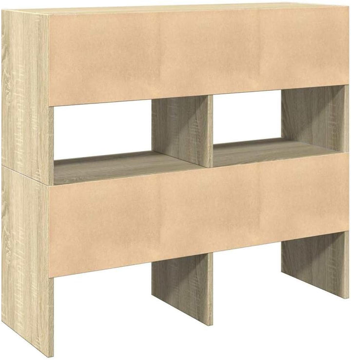 vidaXL Schuhregale 2 STK. Stapelbar Sonoma-Eiche 89,5x30x40 cm, Schuhaufbewahrung, Schuhorganizer, S