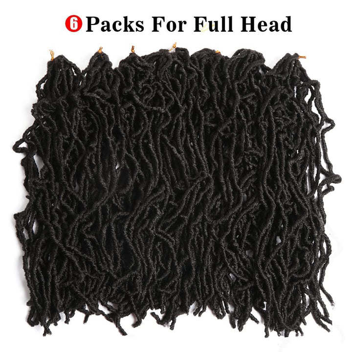 Beyond Beauty 6 Packungen/Lot Nu Faux Locs Häkelhaar, 61 cm, vorgeschlungene Göttin Locs Häkelhaar,