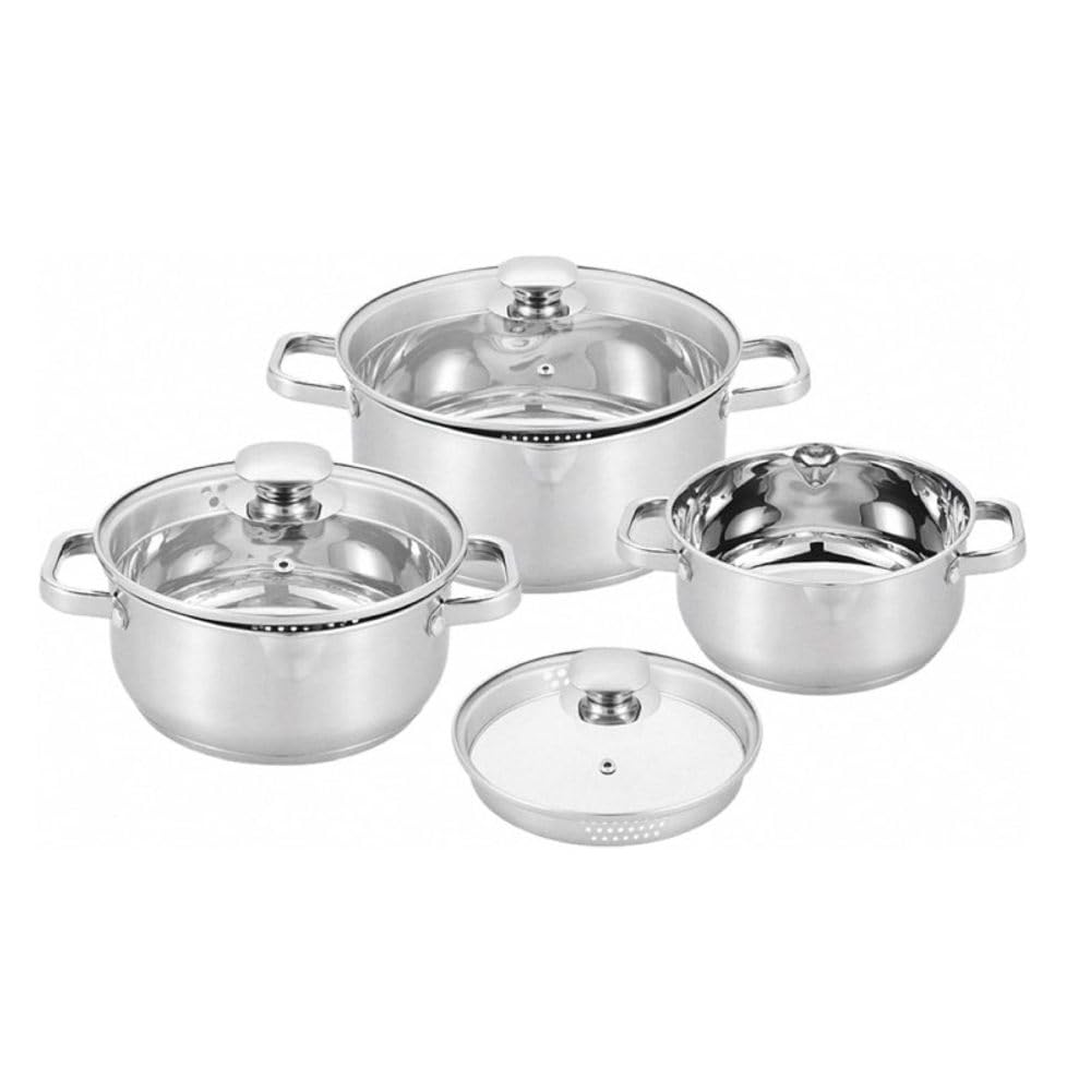 Carl Schmidt Sohn 066574 LEIPZIG Topf-Set, Edelstahl, Silber