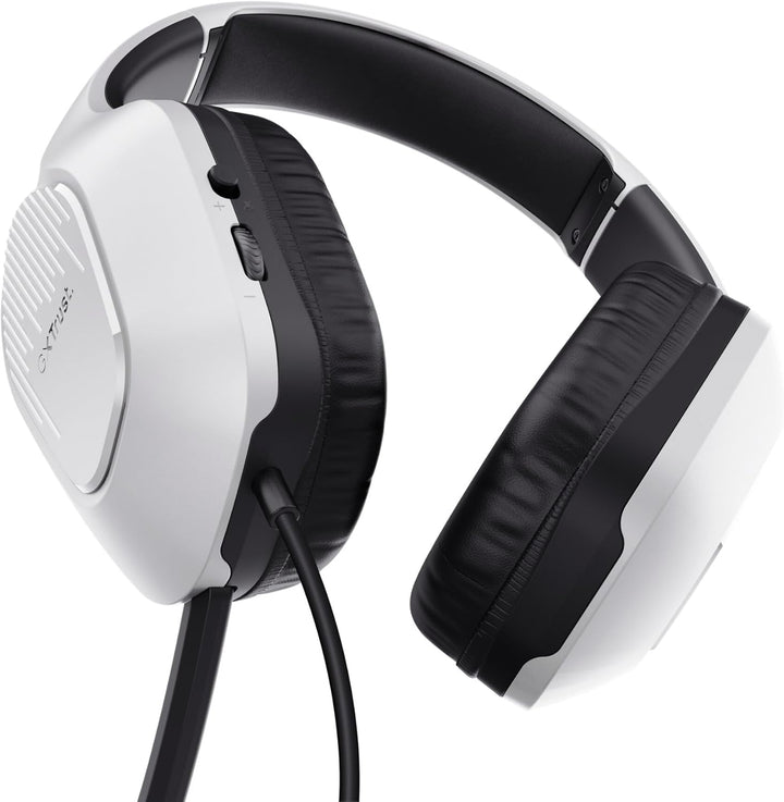 GXTrust Zirox Leichtes Gaming Headset für PlayStation 5, Weiss | 50-mm-Treiber, 1,2 m Kabel, Hochkla