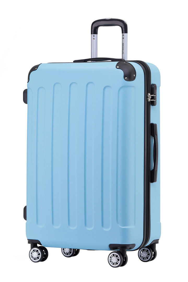 BEIBYE Hartschalen-Koffer Trolley Rollkoffer Reisekoffer Handgepäck 4 Rollen (M-L-XL-Set) (Glacial B