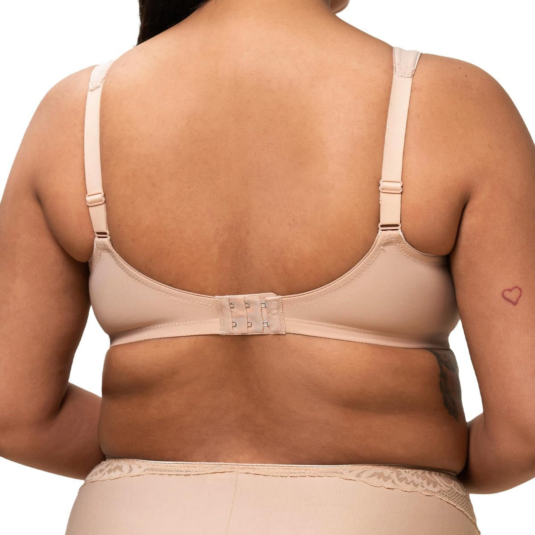 Triumph - Modern Lace + Cotton W - Damen - Bügel-BH - breite Träger - Fester Halt 75B Neutral Beige,