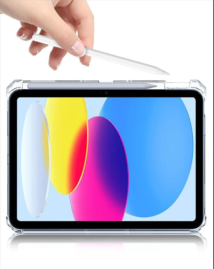 GIOPUEY Hülle für iPad (A16) 11th 2025, Weiche TPU Rückenschale Case mit Ständer, Dünne Abdeckung, A