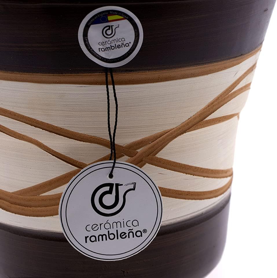 CERÁMICA RAMBLEÑA | Töpfe aus rotem Ton | Dekorative Töpfe | Keramiktöpfe | Outdoor-Töpfe | Thread-N