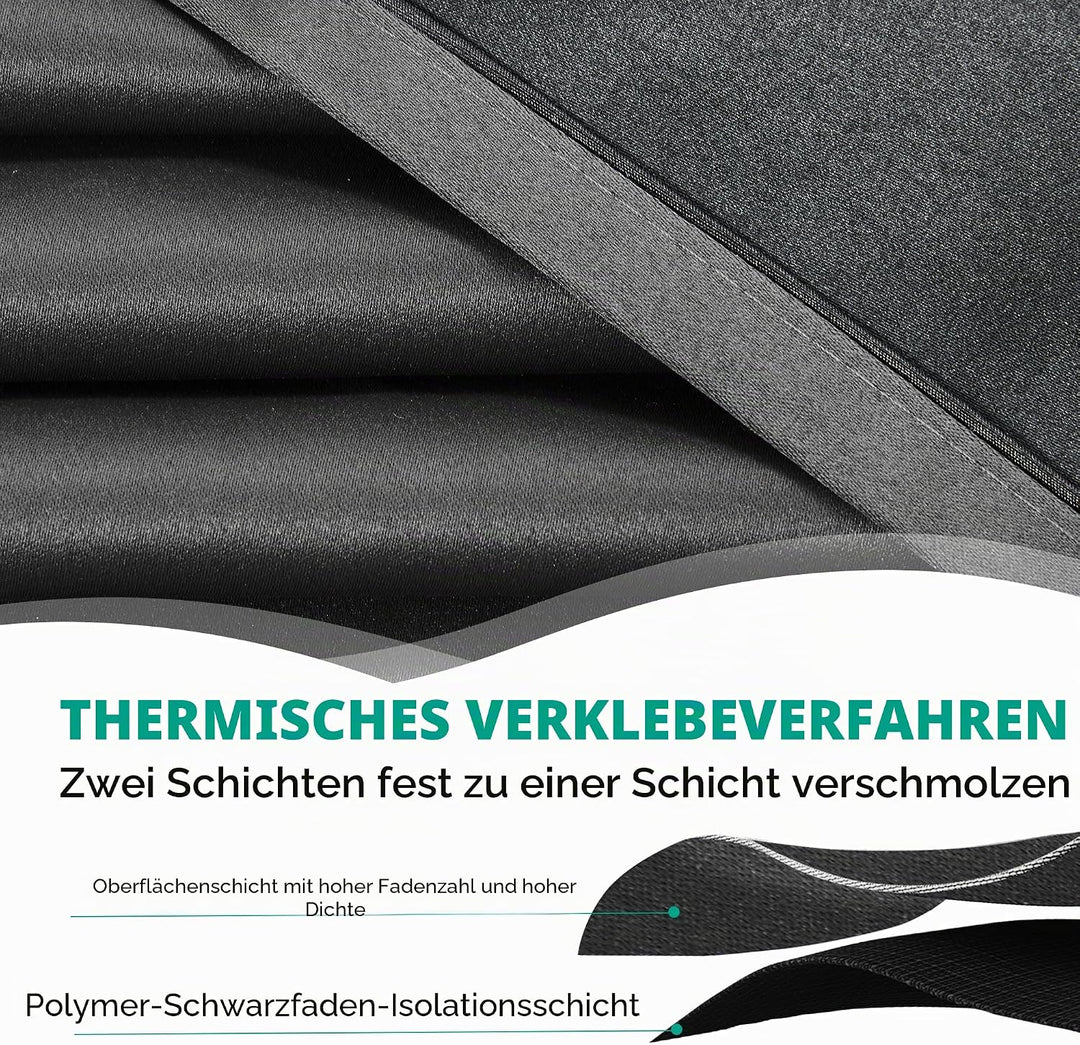 Deconovo 100% Verdunklungsvorhänge Vorhang Blickdicht Vorhänge mit Ösen Gardinen Wohnzimmer Thermovo