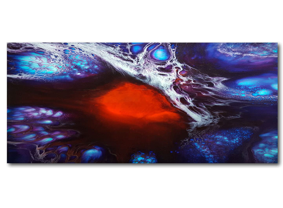 Bild auf Metall - Moderne Kunst abstrakt - Kunstdruck auf leuchtend glänzenden Aluminium im Edelstah