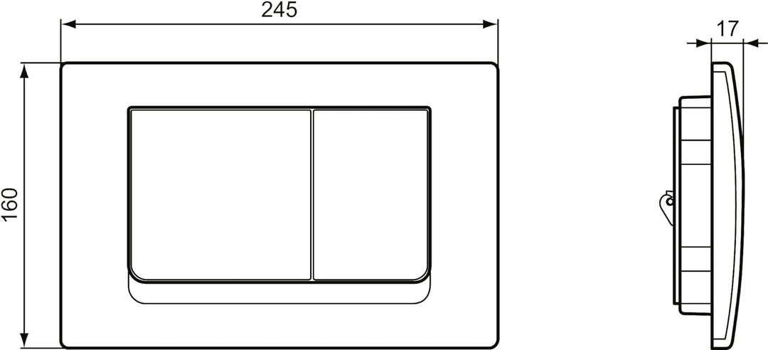 Ideal Standard R0108AA Solea Betätigungsplatte, Chrom