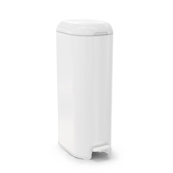 Diaper Genie Platinum Edelstahl Windeleimer mit Fusspedal, neuartiges System mit abreissbaren Beutel