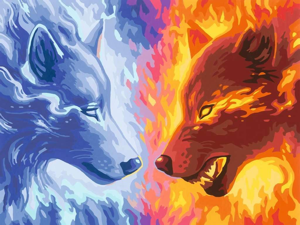 Ravensburger Malen nach Zahlen 20181 – Fire & Ice – ab 14 Jahren Alte Version, Alte Version