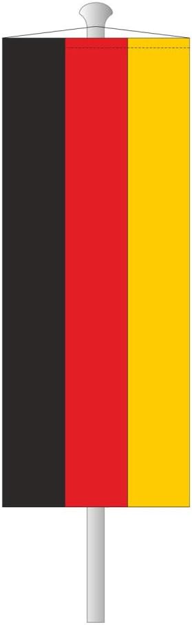 Deutschland Bannerfahne 80 x 200 cm - für Fahnenmast, Deutschland Flagge aus reissfestem Fahnen-Poly