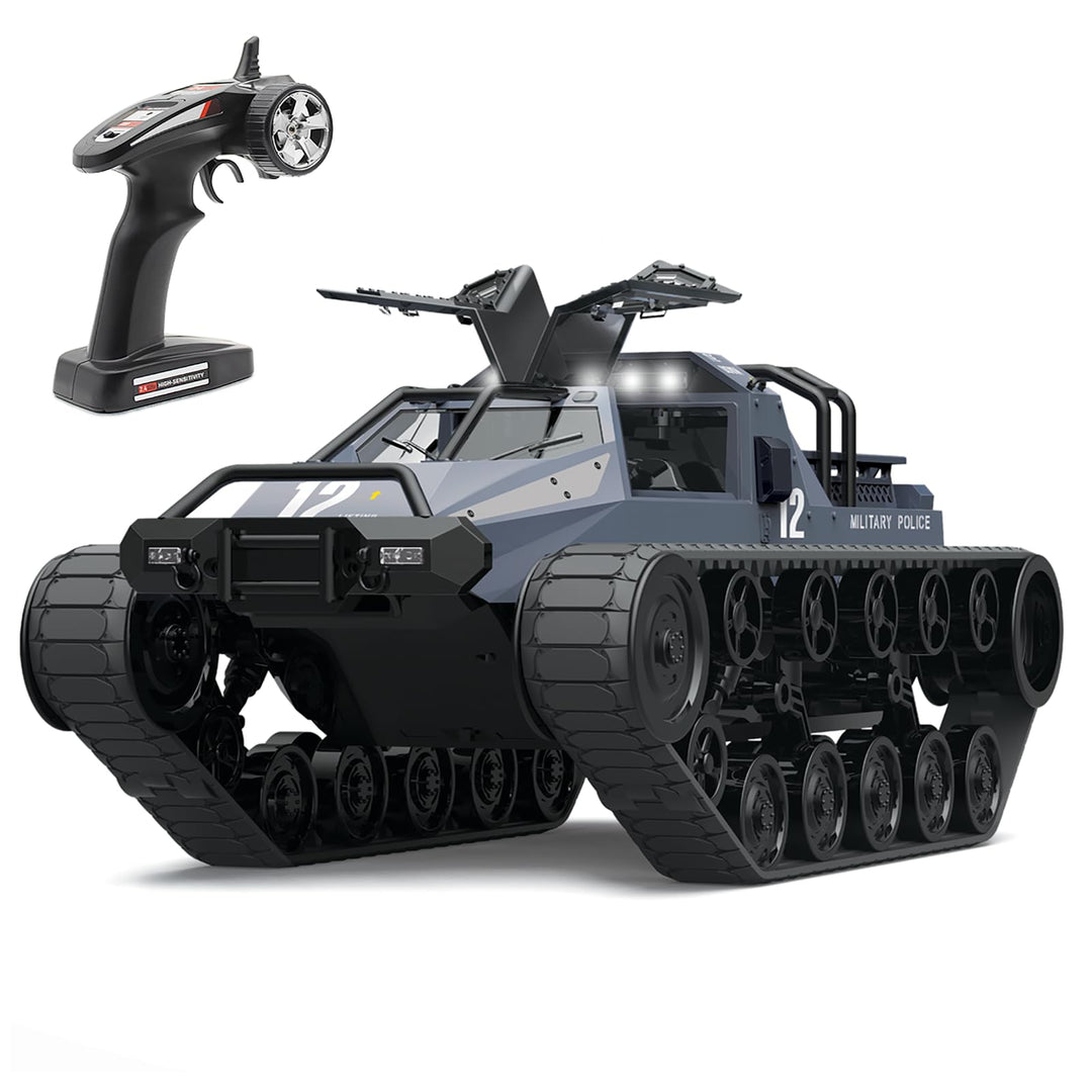 Mostop Fernbedienung Crawler High Speed Tank Offroad 4WD RC Auto 2,4 GHz Army Truck 1/12 Drift Tank