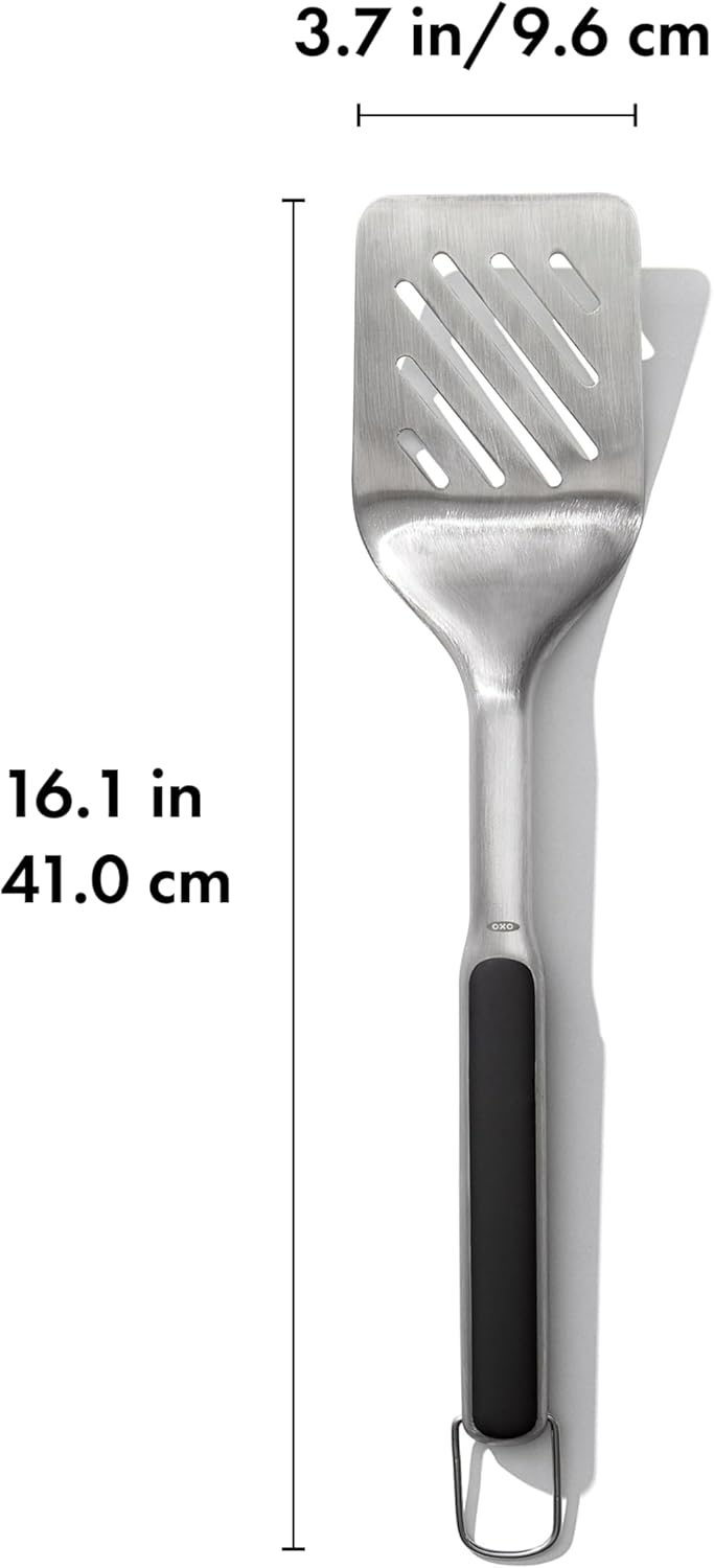 OXO Good Grips Grillwender, 41 cm – spülmaschinenfester Pfannenheber aus Edelstahl – für Burger und