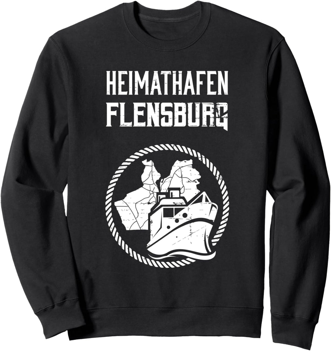 Heimathafen Flensburg Moin Flensburger Küste Ostsee Geschenk Sweatshirt