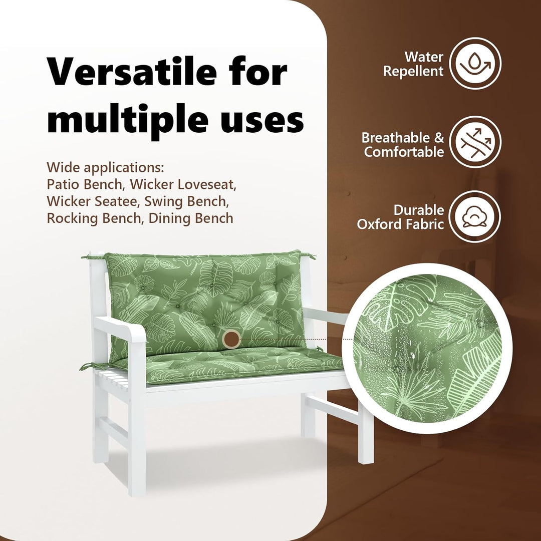 vidaXL Gartenbank Auflage 2 STK., Sitzkissen für Gartenmöbel Terrassenmöbel, Wasserabweisendes Sitzp