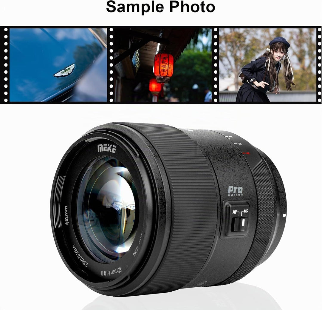 Meike 85 mm f1.8 Pro II Vollformat STM Autofokus Mittleres Teleobjektiv Hochauflösende 8K-Festporträ