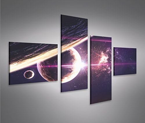 islandburner Bild Bilder auf Leinwand Nebula Galaxie Sterne Weltall Planeten 4L XXL Poster Leinwandb