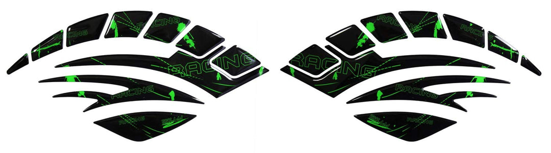 BIKE-label Seitentank Pad Motorrad Lackschutz Aufkleber Racing Neon Grün 800091