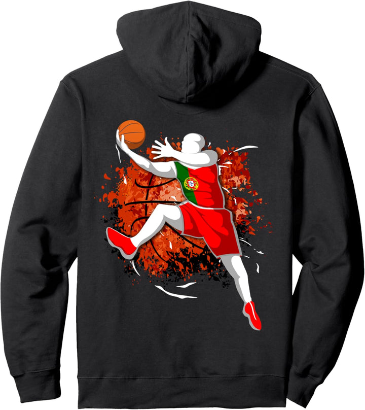 Portugal Basketball - Portugiesische Nationalflagge Sport Pullover Hoodie