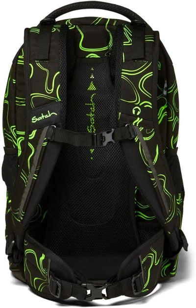 satch Pack Schulrucksack Set 3tlg. mit Schlamperbox und Sportbeutel Green Supreme