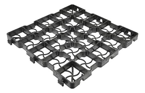 6m² Paddockplatten Reitplatzbau Rasengitter 41,5 x 41,5 x 2,5cm Schwarz Kunststoff modern