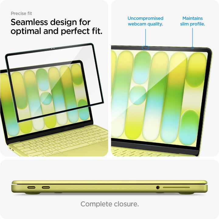 Spigen Glas.tR Slim Displayschutz für MacBook Neo 13 Zoll, Volle Abdeckung, Kristallklarer Displaysc