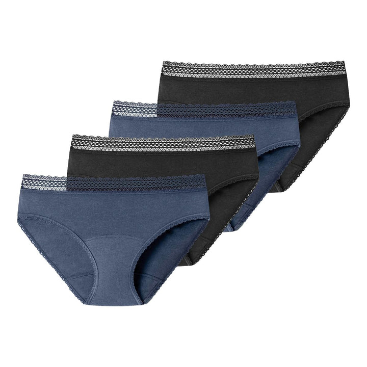 Schiesser Damen 2 Pack Menstruationswäsche/ Periodenslip Komfortschnitt auslaufsicher - Secret Care
