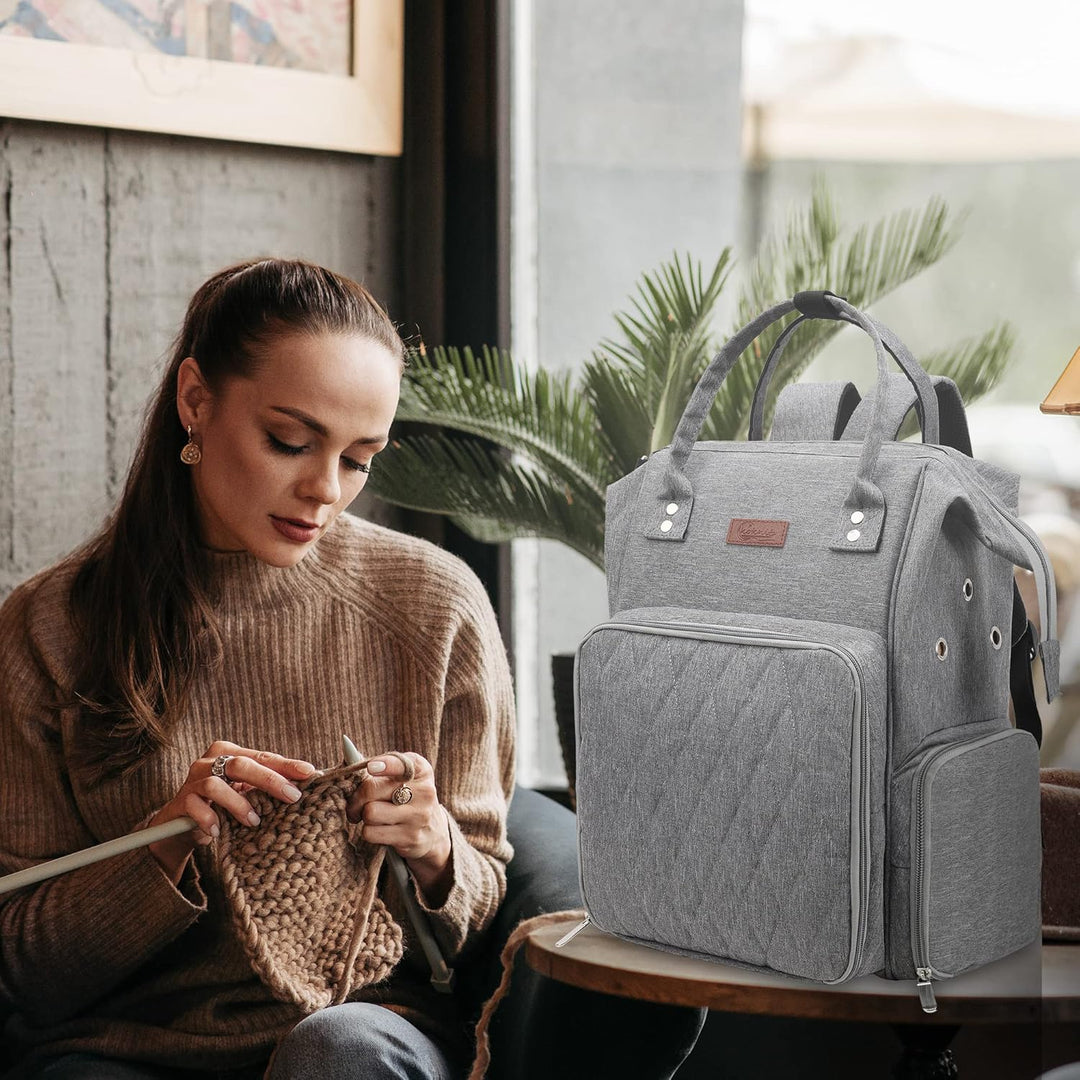 Stricktasche mit grossem Fassungsvermögen, tragbare Häkeltaschen und Tragetaschen, Organizer für Dam