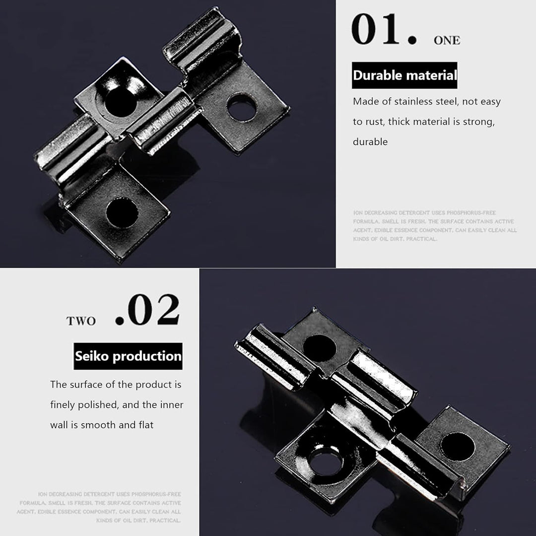 100 Stück WPC Clips Edelstahl, Terrassenclips Clips Klammer WPC Dielen Befestigungsclips (9mm), 9mm