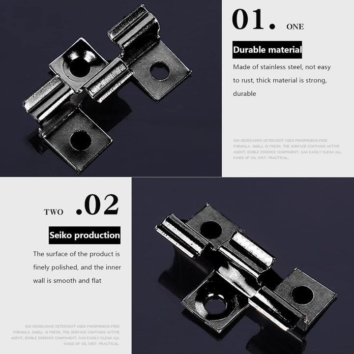 100 Stück WPC Clips Edelstahl, Terrassenclips Clips Klammer WPC Dielen Befestigungsclips (9mm), 9mm