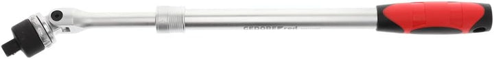 GEDORE red Gelenk-Teleskopknarre, Umschaltbar, Um 180° schwenkbarer Knarrenkopf, 1/2 Zoll, Ergonomis