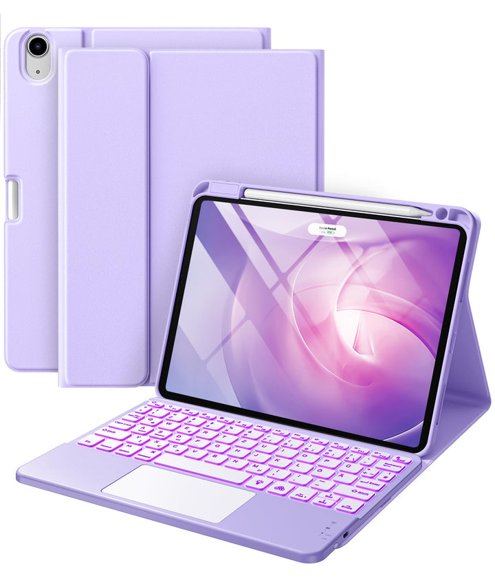 Vobafe Hülle mit Tastatur für iPad Air 11 Zoll (2025 M3/2024 M2), iPad Air 5 4 2022/2020 10,9 Zoll,