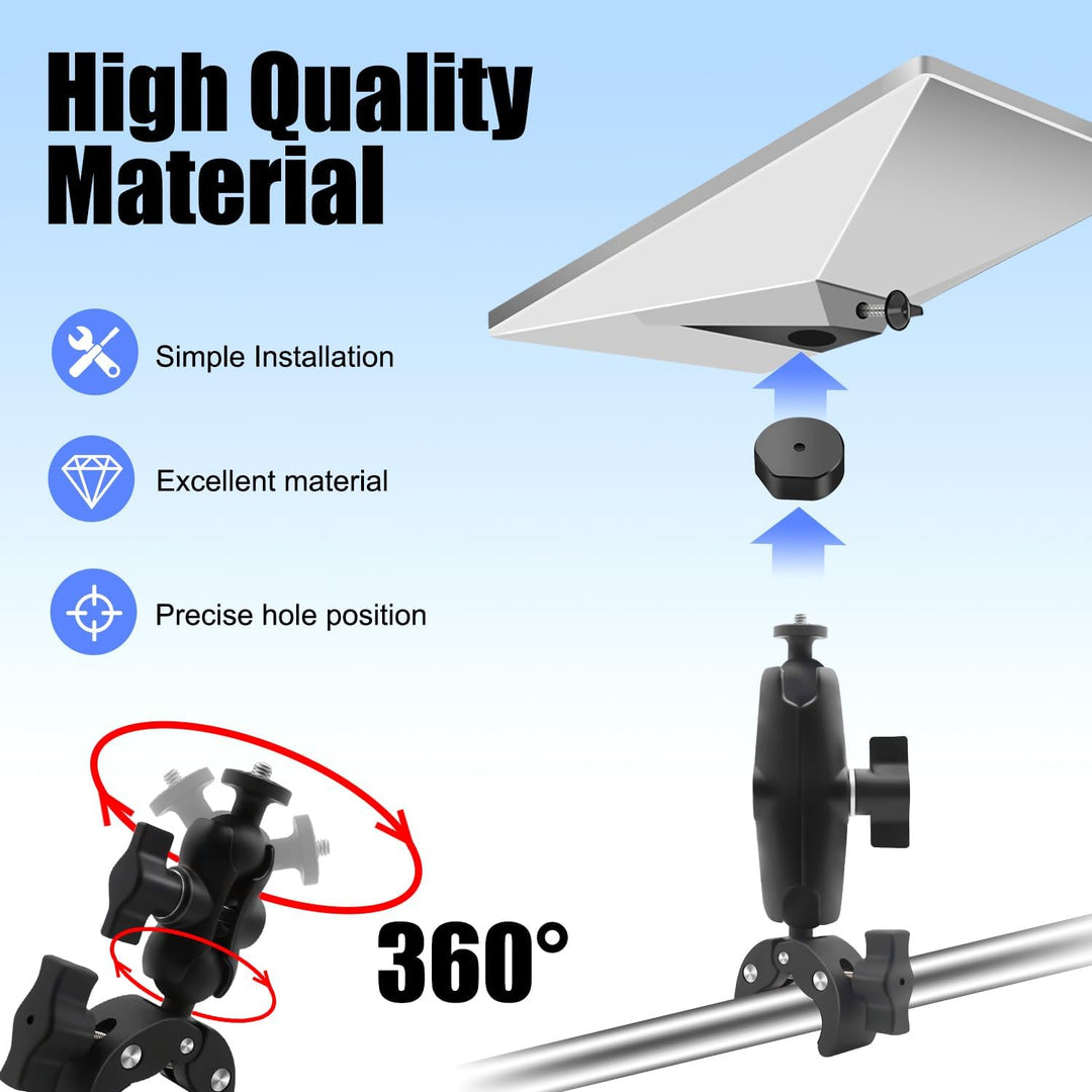 Für 2025 Starlink Mini Pole Mount Kit, Metall-Mini-Adapter Verstellbare Klemmenhalterung, kompatibel