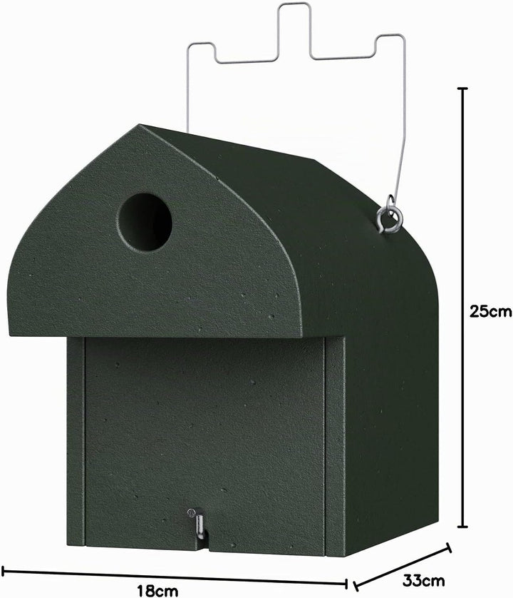 Nistkasten Holzbeton für Kohlmeise, Haussperling & Feldsperling | Brutkasten für Vögel Wetterfest |