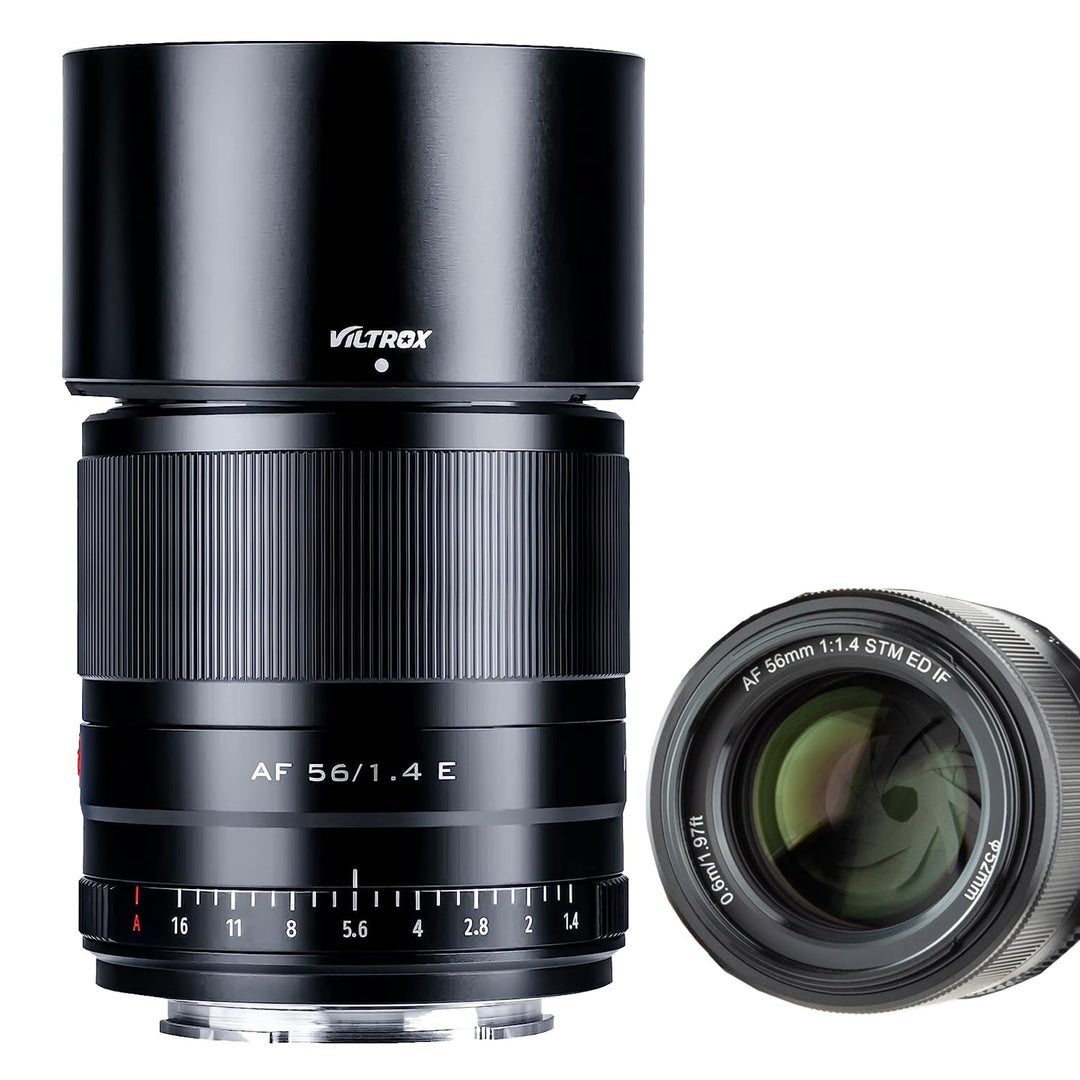 VILTROX AF 56mm F1.4 Autofokus Objektiv für Sony E Mount Kameras (APS-C, Einstellbare Blende f1.4-f1