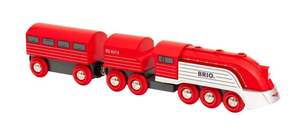 BRIO 33557 Highspeed-Dampfzug - Eisenbahnzubehör Holzeisenbahn, Spielzeug ab 3 Jahre