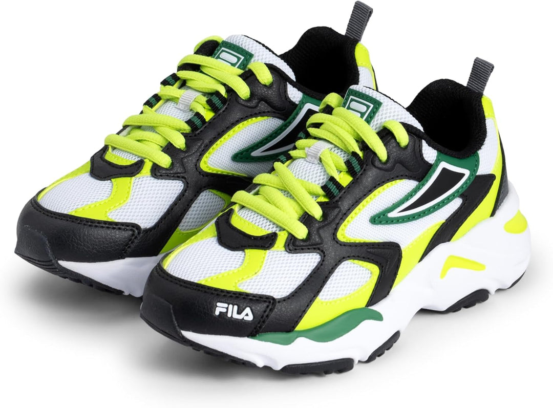 FILA Unisex Kinder Cr-cw02 Ray Tracer Kids Sneaker 34 EU Black Acid Lime, 34 EU Black Acid Lime