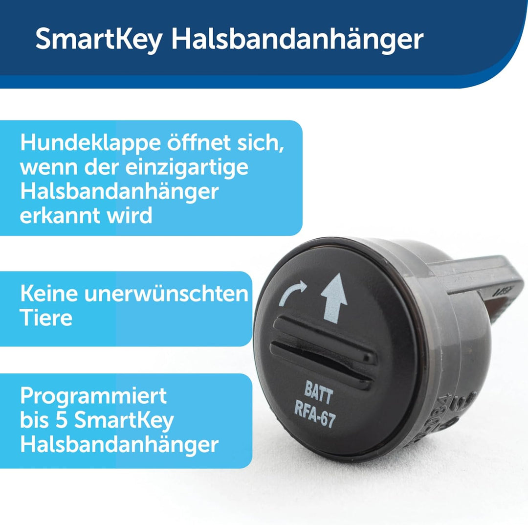 PetSafe SmartDoor Elektronische Hundeklappe, Exklusiver Zugang durch Chip-Erkennung im SmartKey Hals