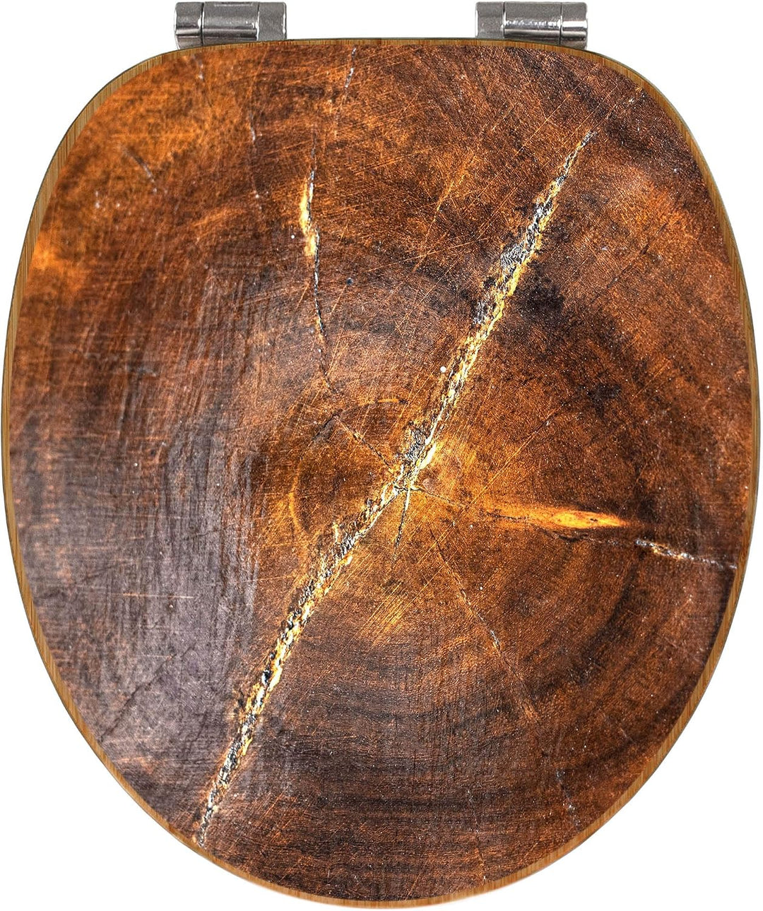 banjado Design WC Sitz Bambus Absenkautomatik 45,8x37,5cm - Toilettendeckel mit Absenkautomatik Holz