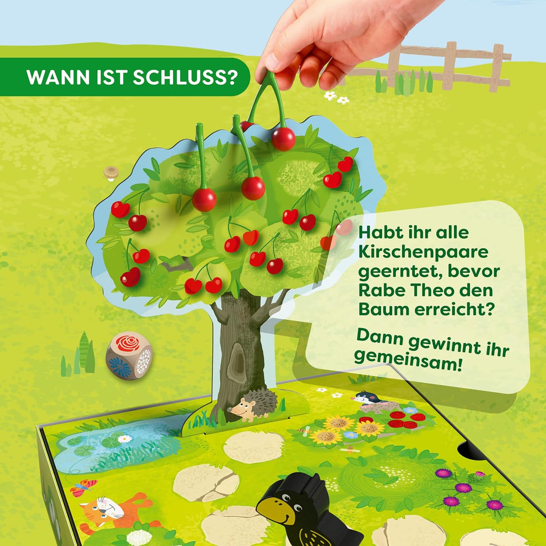 HABA Obstgärtchen kooperatives Kinderspiel ab 3 Jahren mit kleinen Kirschen