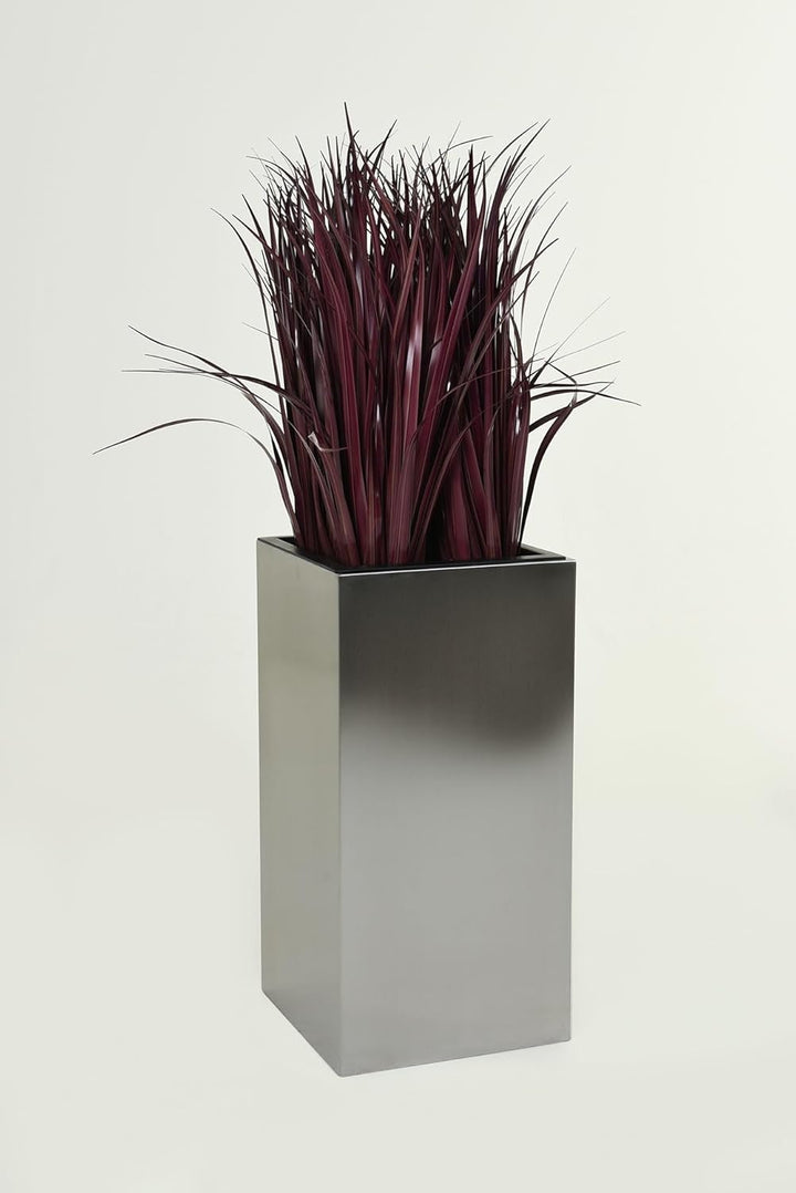 VIVANNO Pflanzkübel Blumenkübel Pflanzgefäss Übertopf Edelstahl Block - 70 x 35 x 35 cm BLOCK 70x35x