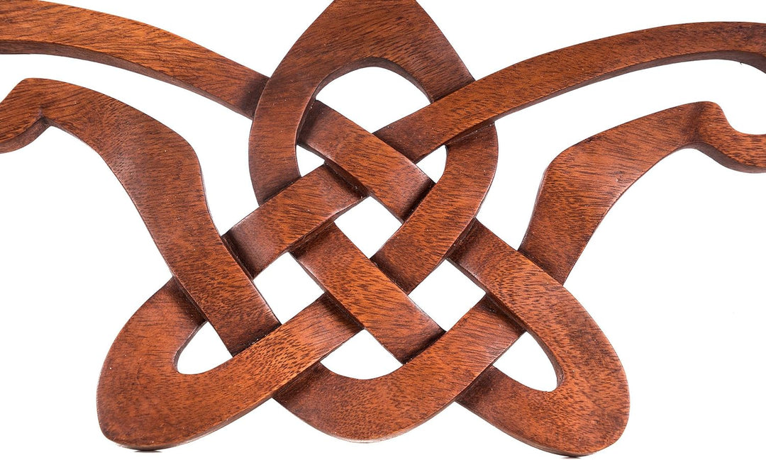 Windalf Wanddeko BELTAINE b: 38 cm Keltischer Liebesknoten Handarbeit aus Holz