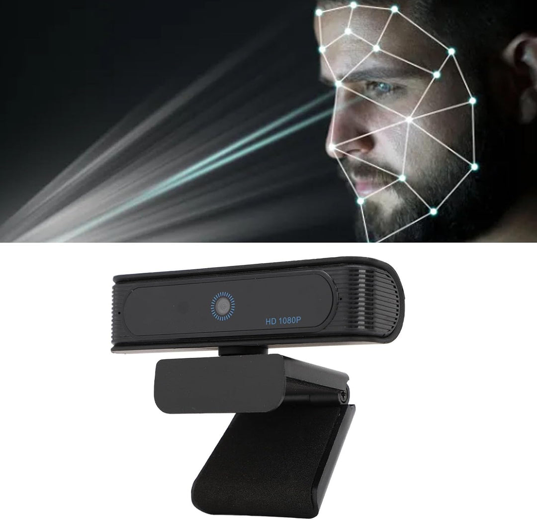 XUMIUZIY 1080P HD Webcam mit Hello, Gesichtserkennungs Webcam für 10/11, USB PC Webcam mit 120°-Weit
