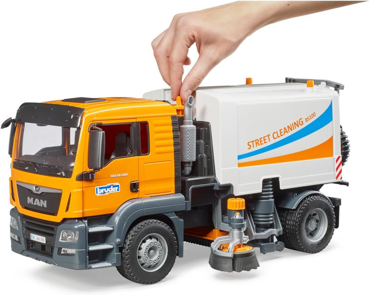 bruder 03780 - Man TGS LKW Strassenreinigung - 1:16 Kehrmaschine Reinigungs-Fahrzeug Kommunalarbeite